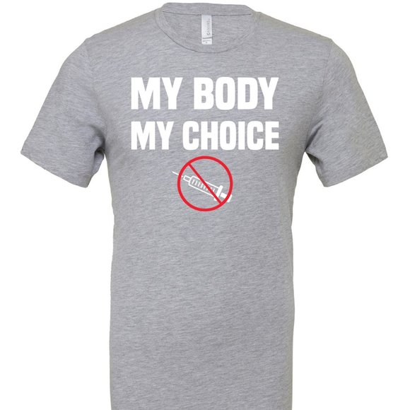 My Body My Choice Vaccine T-shirt Let's Go Brandon #FJB Conservative Mandates - Picture 3 of 3